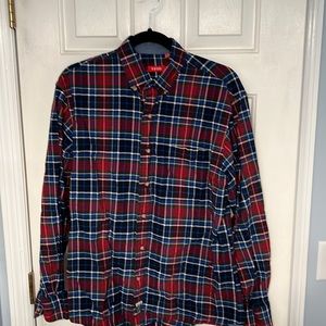 Izod Red and Blue Checkered Button Down Shirt
